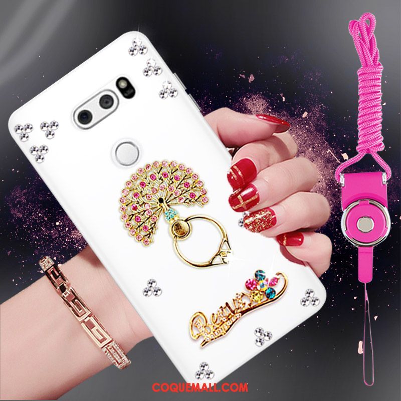 Étui Lg V30 Téléphone Portable Protection Strass, Coque Lg V30 Fluide Doux Incassable