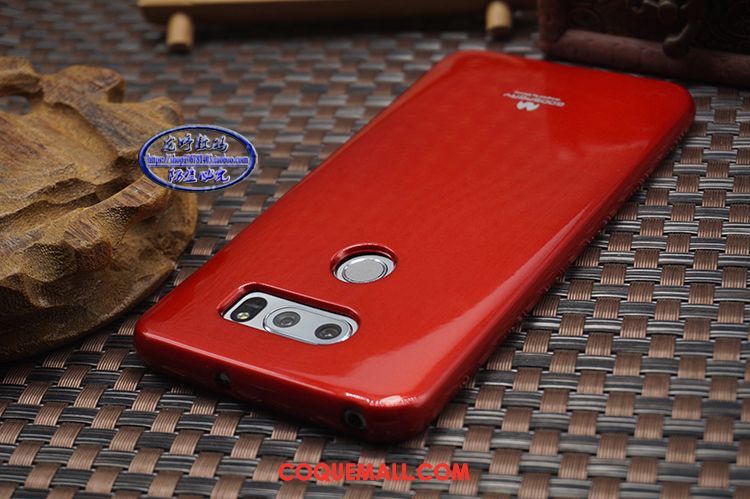 Étui Lg V30 Téléphone Portable Rose Rouge, Coque Lg V30 Silicone Transparent