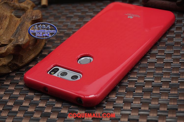 Étui Lg V30 Téléphone Portable Rose Rouge, Coque Lg V30 Silicone Transparent