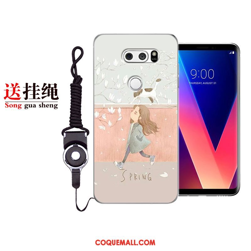 Étui Lg V30 Téléphone Portable Tout Compris Protection, Coque Lg V30 Blanc Silicone