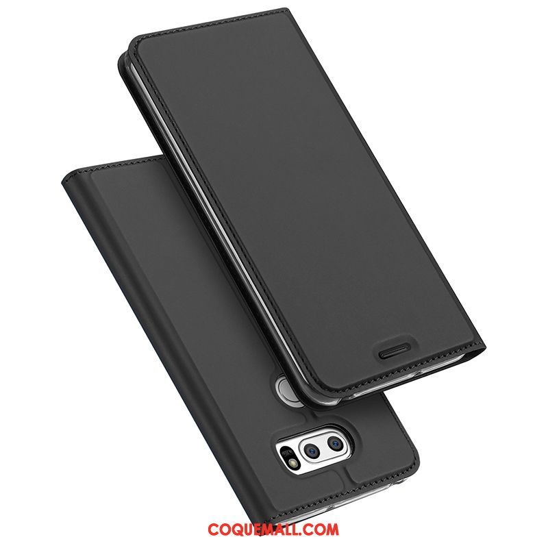 Étui Lg V30 Étui En Cuir Protection Téléphone Portable, Coque Lg V30 Or Incassable