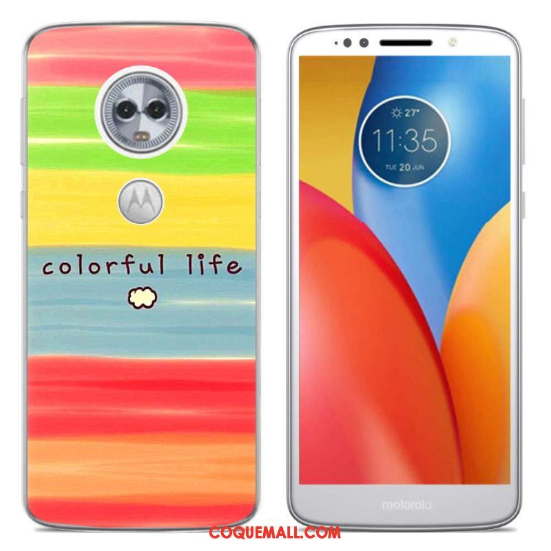 Étui Moto E5 Amoureux Tendance Créatif, Coque Moto E5 Dessin Animé Multicolore