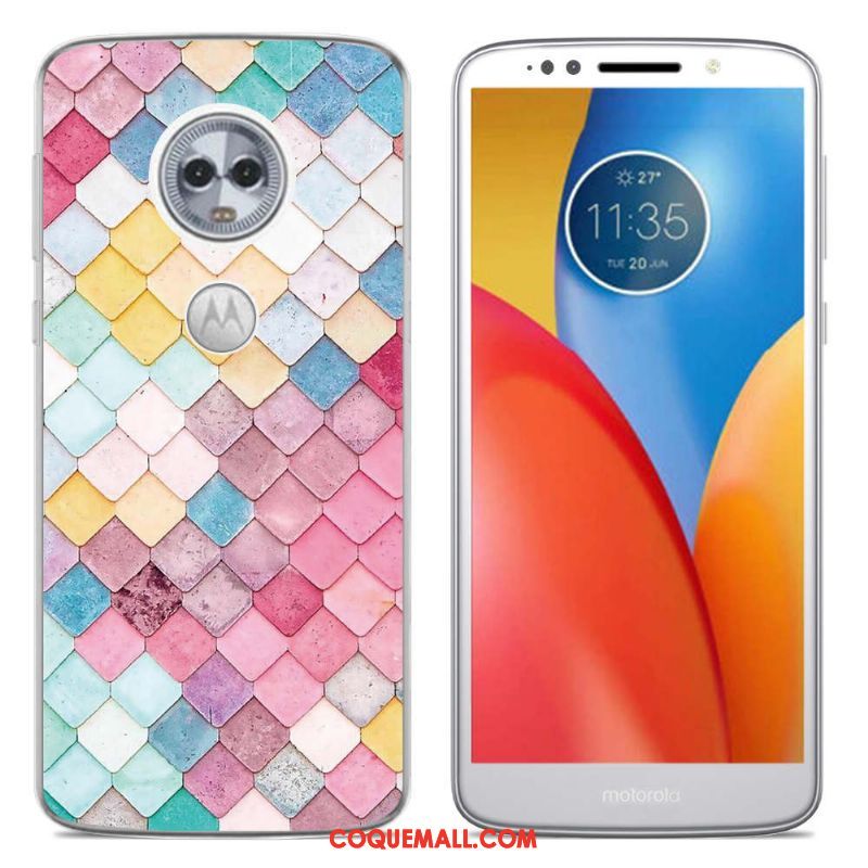 Étui Moto E5 Amoureux Tendance Créatif, Coque Moto E5 Dessin Animé Multicolore