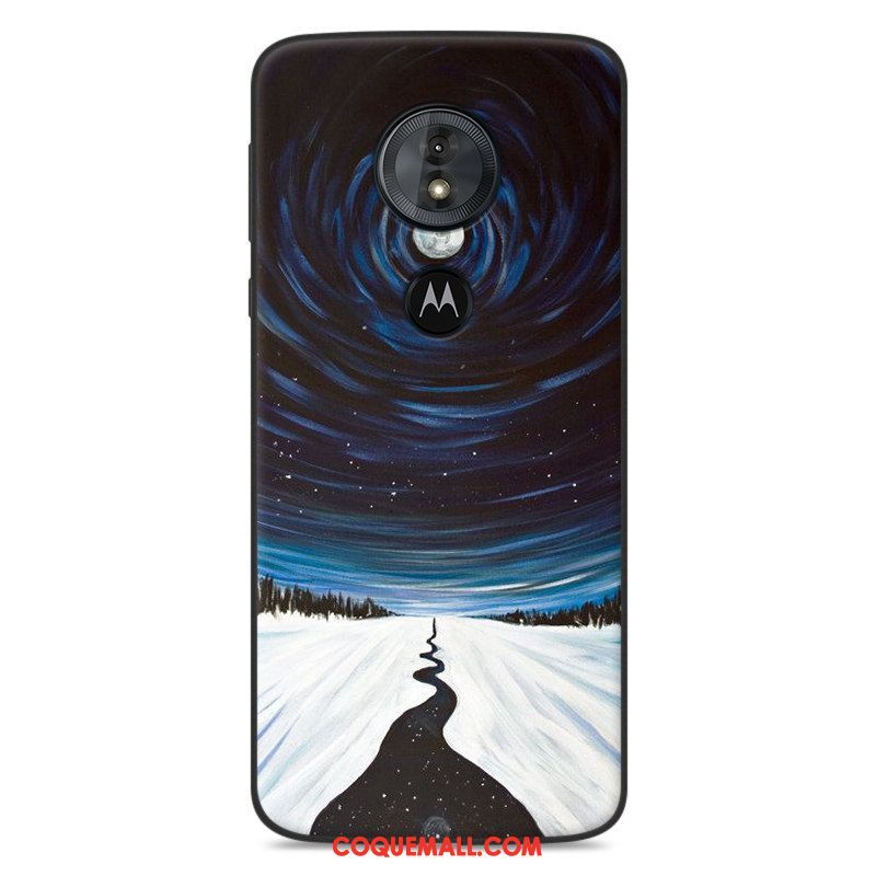 Étui Moto E5 Créatif Protection Silicone, Coque Moto E5 Noir Fluide Doux