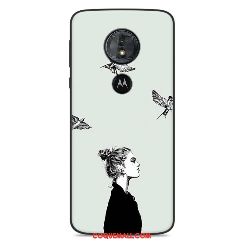 Étui Moto E5 Fluide Doux Téléphone Portable Marque De Tendance, Coque Moto E5 Amoureux Vert