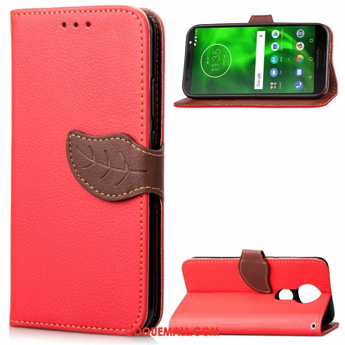 Étui Moto E5 Ornements Suspendus Protection Étui En Cuir, Coque Moto E5 Téléphone Portable Incassable Braun