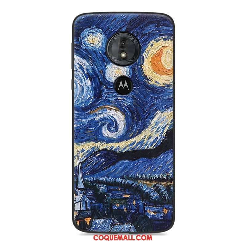 Étui Moto E5 Silicone Gaufrage Tout Compris, Coque Moto E5 Multicolore Créatif