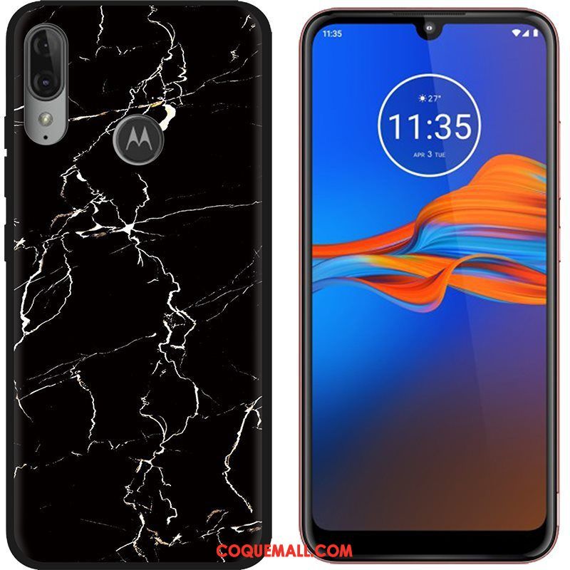 Étui Moto E6 Plus Créatif Téléphone Portable Vert, Coque Moto E6 Plus Chaud Délavé En Daim