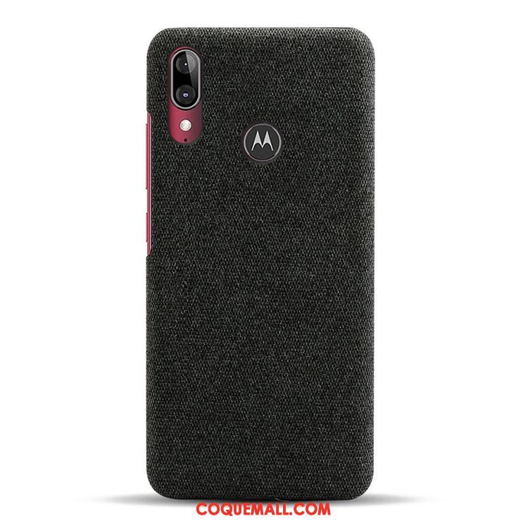 Étui Moto E6 Plus Personnalité Difficile Incassable, Coque Moto E6 Plus Modèle Fleurie Toile Braun