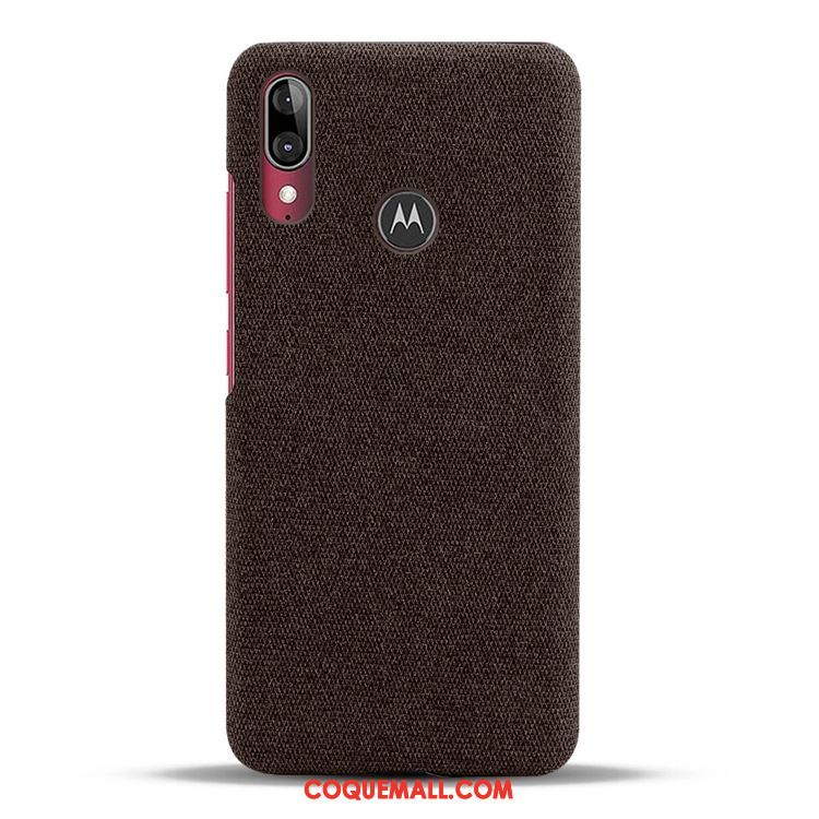 Étui Moto E6 Plus Personnalité Difficile Incassable, Coque Moto E6 Plus Modèle Fleurie Toile Braun