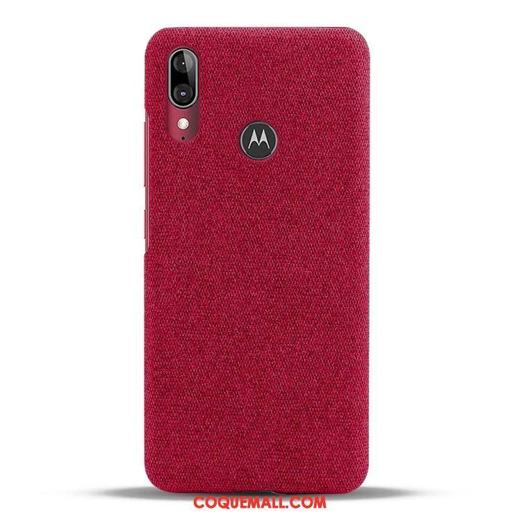 Étui Moto E6 Plus Personnalité Difficile Incassable, Coque Moto E6 Plus Modèle Fleurie Toile Braun