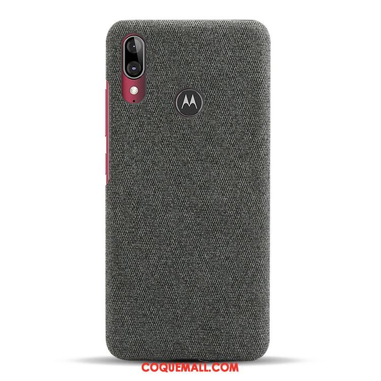 Étui Moto E6 Plus Personnalité Difficile Incassable, Coque Moto E6 Plus Modèle Fleurie Toile Braun