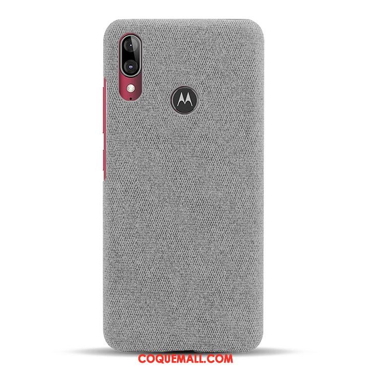 Étui Moto E6 Plus Personnalité Difficile Incassable, Coque Moto E6 Plus Modèle Fleurie Toile Braun