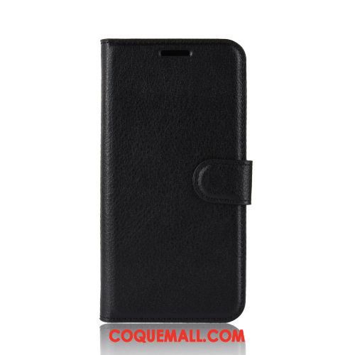 Étui Moto E6 Plus Téléphone Portable Business Protection, Coque Moto E6 Plus En Cuir Litchi