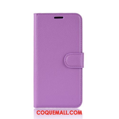 Étui Moto E6 Plus Téléphone Portable Business Protection, Coque Moto E6 Plus En Cuir Litchi