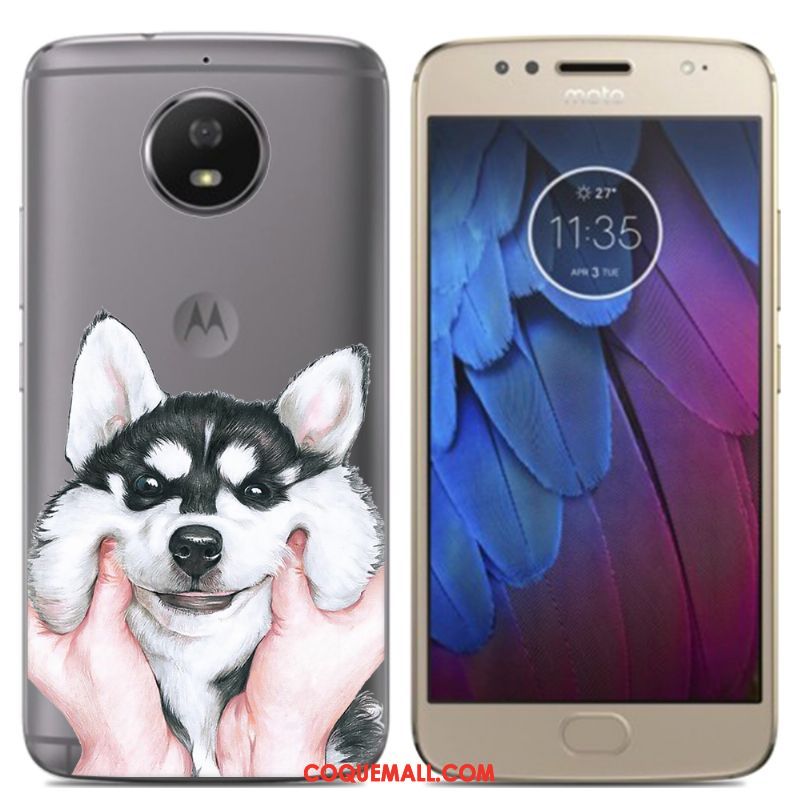 Étui Moto G5s Créatif Bleu Multicolore, Coque Moto G5s Dessin Animé Coque En Silicone