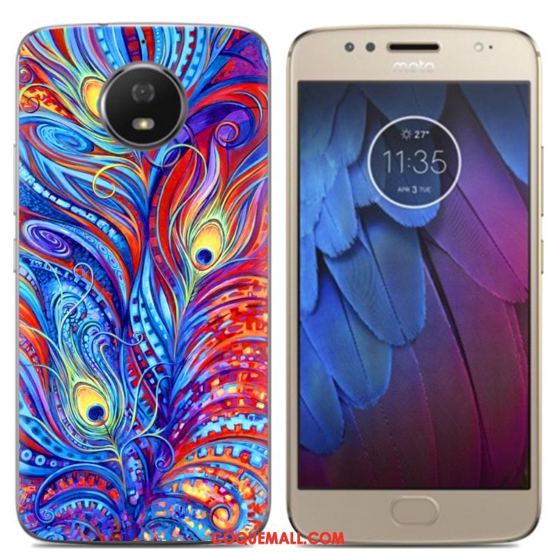 Étui Moto G5s Créatif Offre Spéciale Jaune, Coque Moto G5s Téléphone Portable Peinture À L'huile