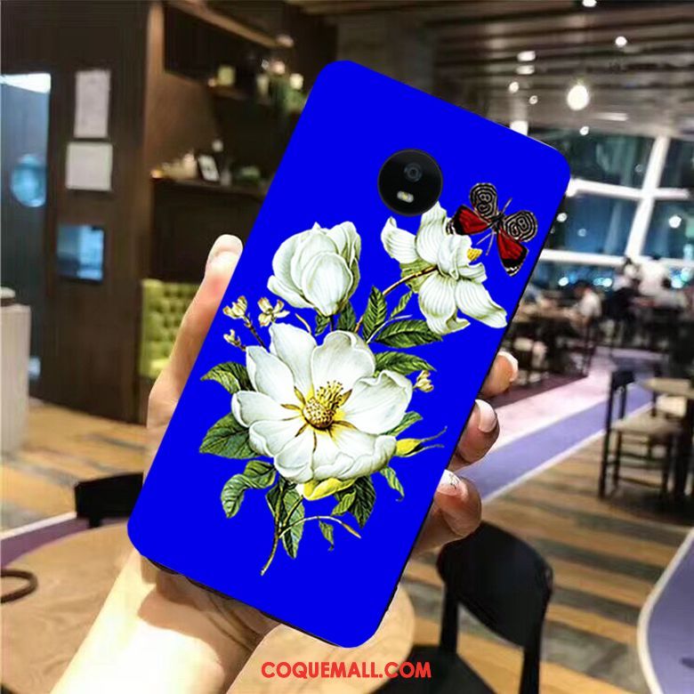 Étui Moto G5s Fluide Doux Téléphone Portable Bleu, Coque Moto G5s Peinture
