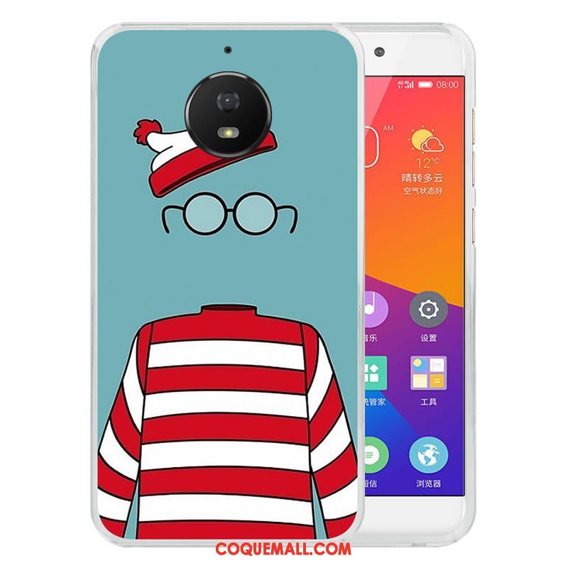 Étui Moto G5s Fluide Doux Violet Téléphone Portable, Coque Moto G5s Dessin Animé Bleu