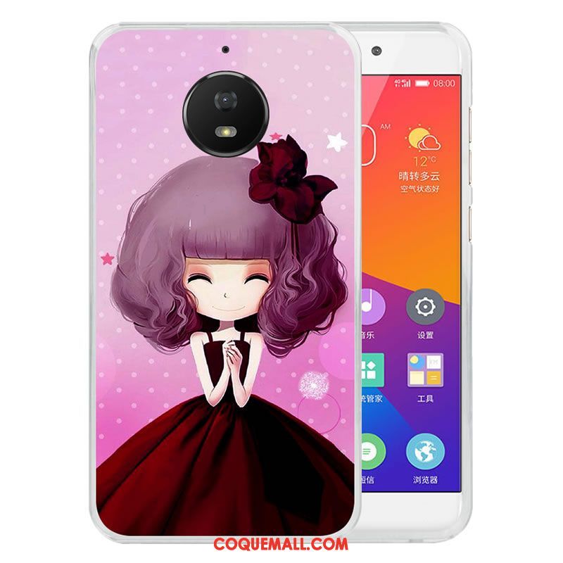 Étui Moto G5s Fluide Doux Violet Téléphone Portable, Coque Moto G5s Dessin Animé Bleu