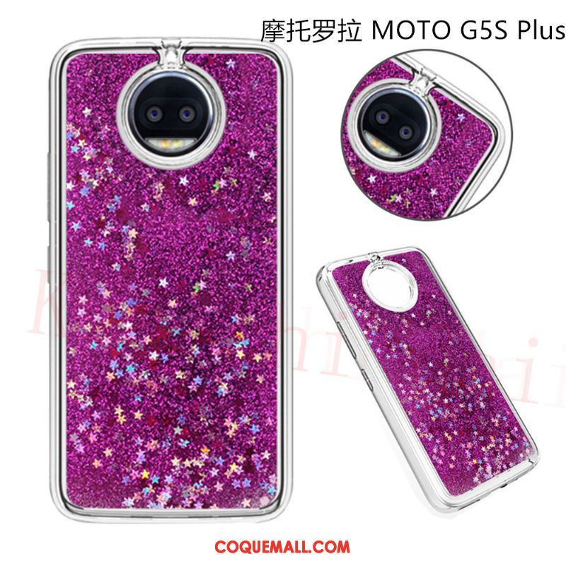 Étui Moto G5s Plus Créatif Quicksand Incassable, Coque Moto G5s Plus Silicone Téléphone Portable