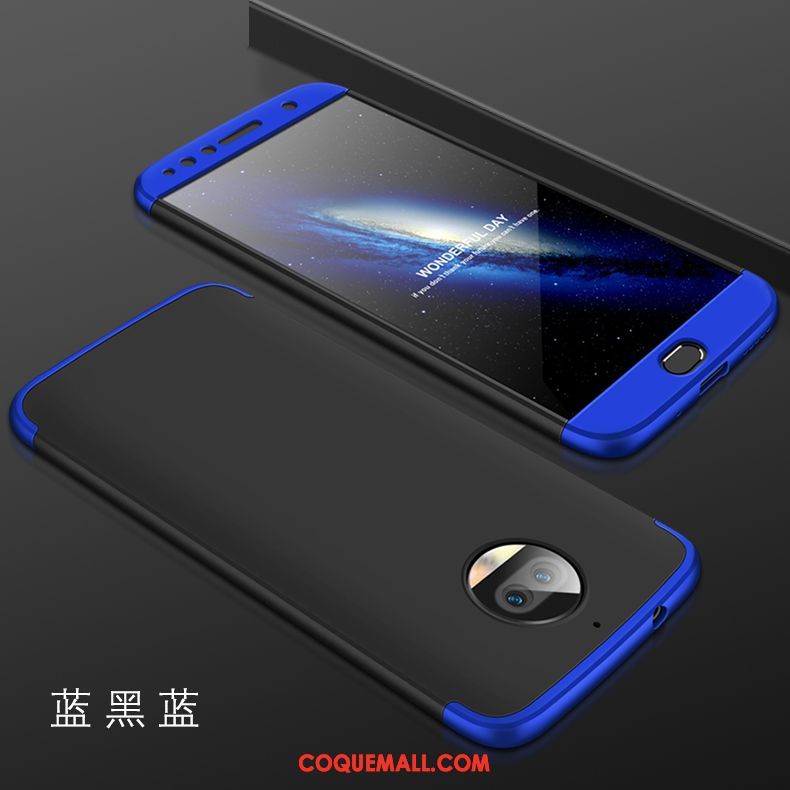 Étui Moto G5s Plus Délavé En Daim Bleu Protection, Coque Moto G5s Plus Bleu Téléphone Portable