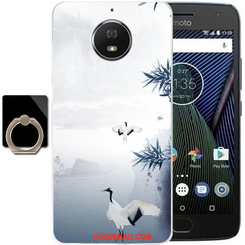 Étui Moto G5s Plus Encre Vent Protection, Coque Moto G5s Plus Téléphone Portable Dessin Animé