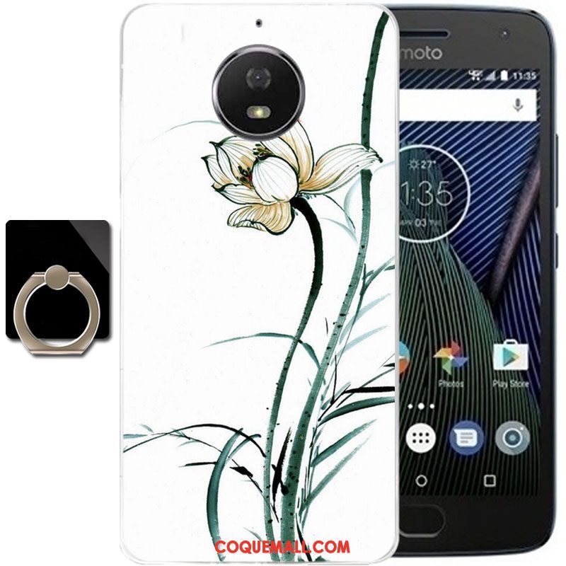 Étui Moto G5s Plus Encre Vent Protection, Coque Moto G5s Plus Téléphone Portable Dessin Animé