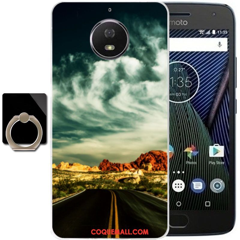 Étui Moto G5s Plus Encre Vent Protection, Coque Moto G5s Plus Téléphone Portable Dessin Animé