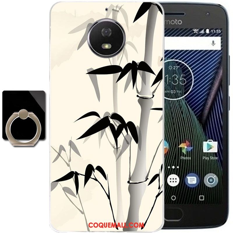 Étui Moto G5s Plus Encre Vent Protection, Coque Moto G5s Plus Téléphone Portable Dessin Animé