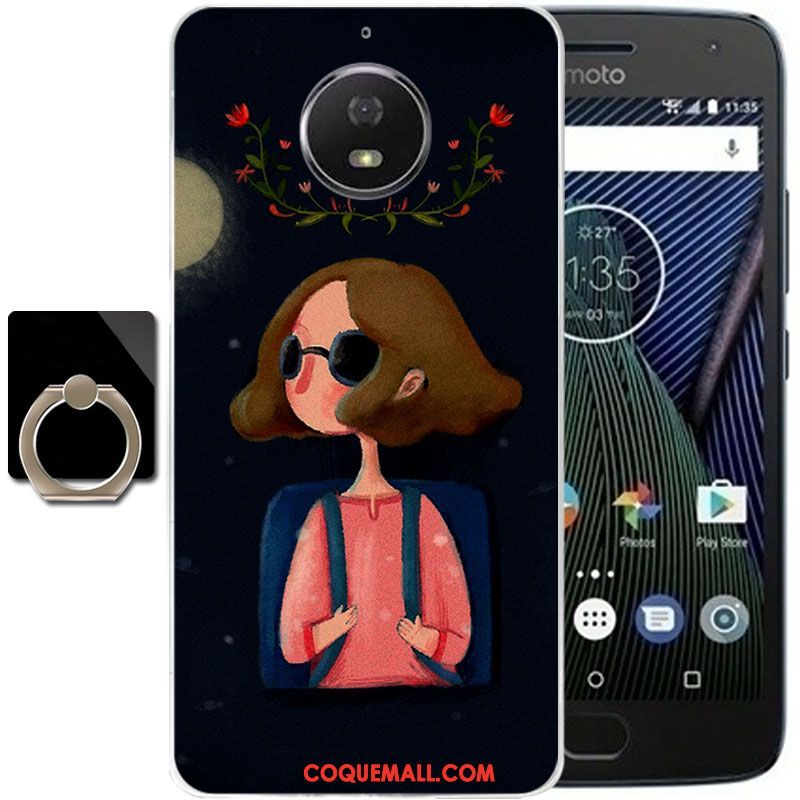 Étui Moto G5s Plus Encre Vent Protection, Coque Moto G5s Plus Téléphone Portable Dessin Animé