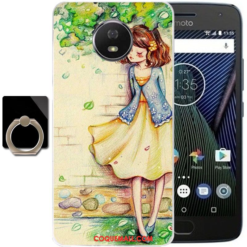 Étui Moto G5s Plus Encre Vent Protection, Coque Moto G5s Plus Téléphone Portable Dessin Animé