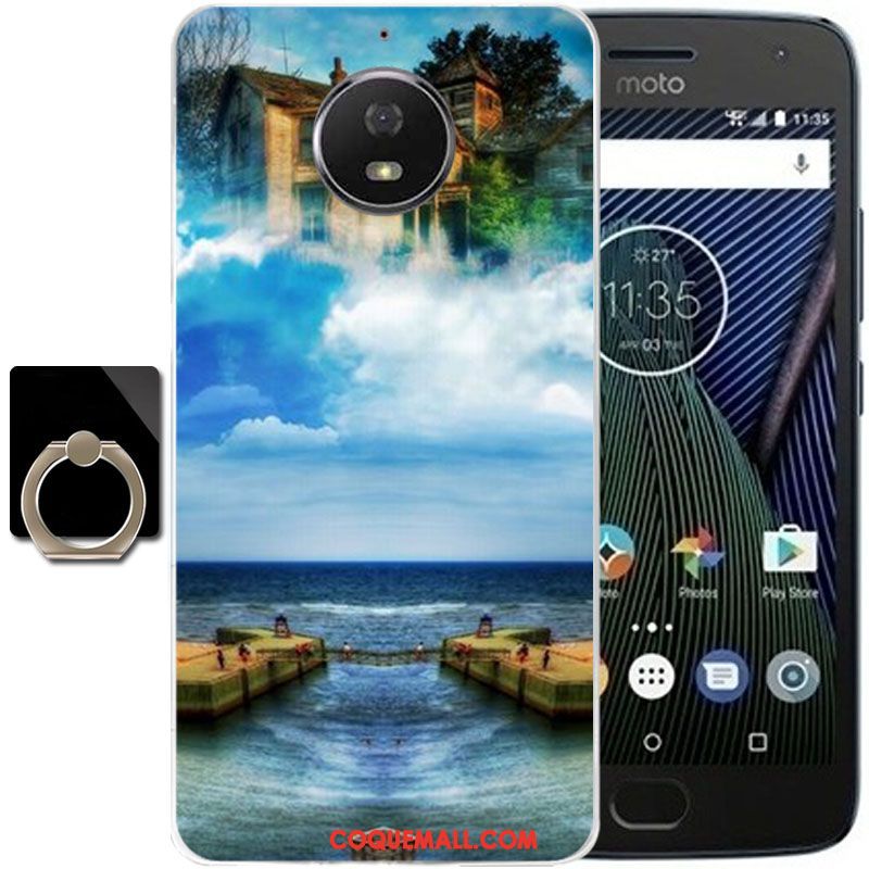 Étui Moto G5s Plus Fluide Doux Téléphone Portable Silicone, Coque Moto G5s Plus Peinture Tout Compris