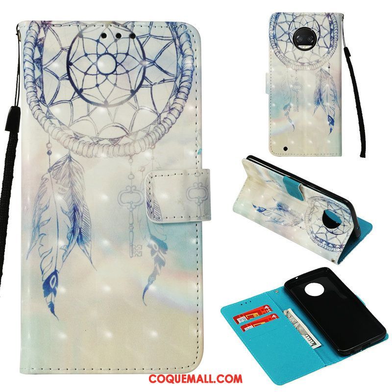 Étui Moto G5s Plus Incassable Portefeuille Étui En Cuir, Coque Moto G5s Plus Peinture Carte