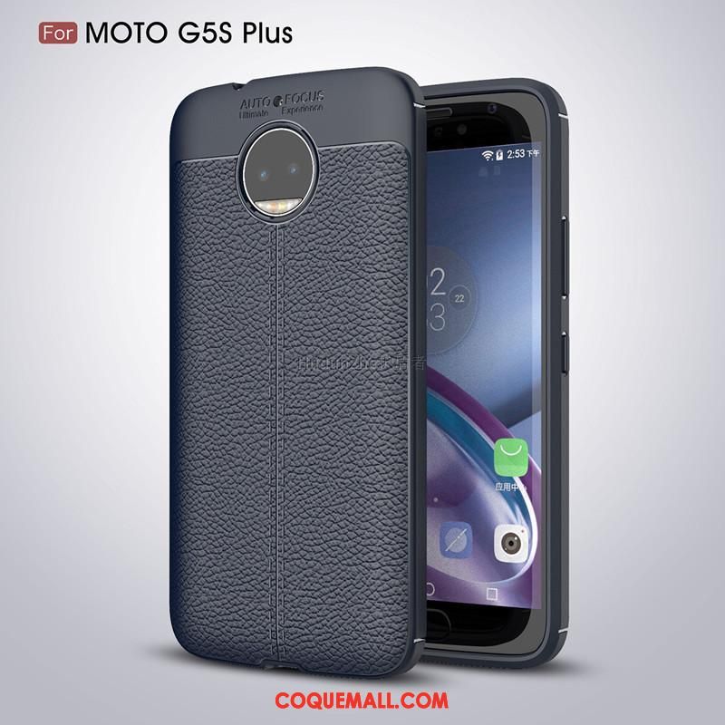 Étui Moto G5s Plus Incassable Rouge Téléphone Portable, Coque Moto G5s Plus Tout Compris Fluide Doux