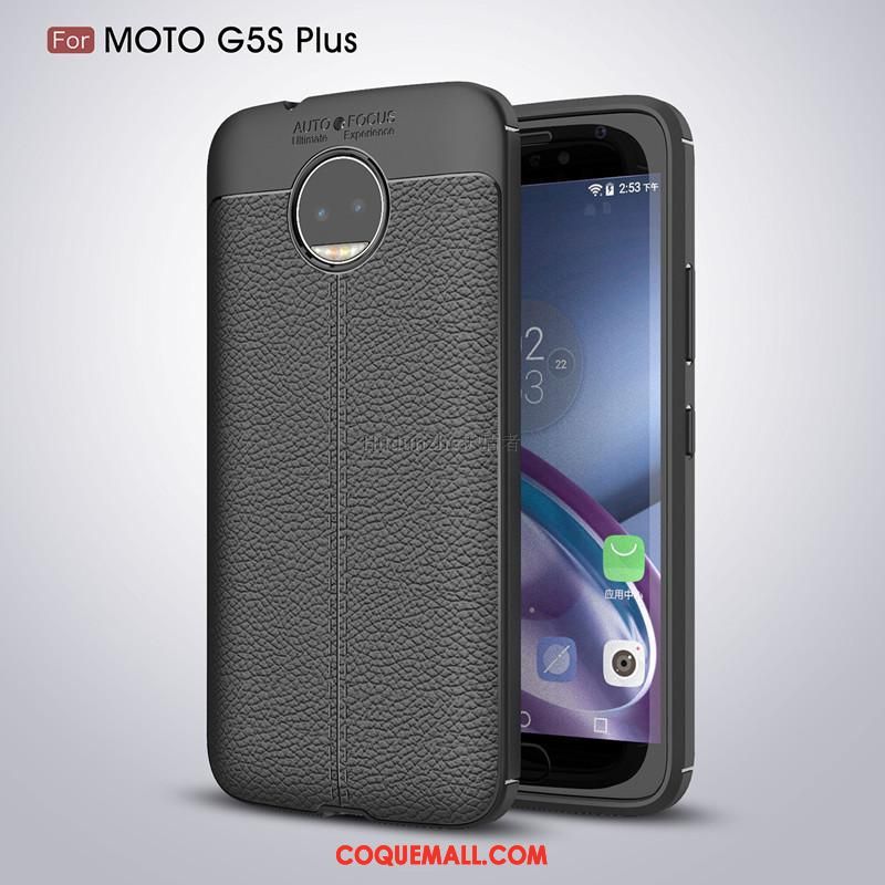 Étui Moto G5s Plus Incassable Rouge Téléphone Portable, Coque Moto G5s Plus Tout Compris Fluide Doux