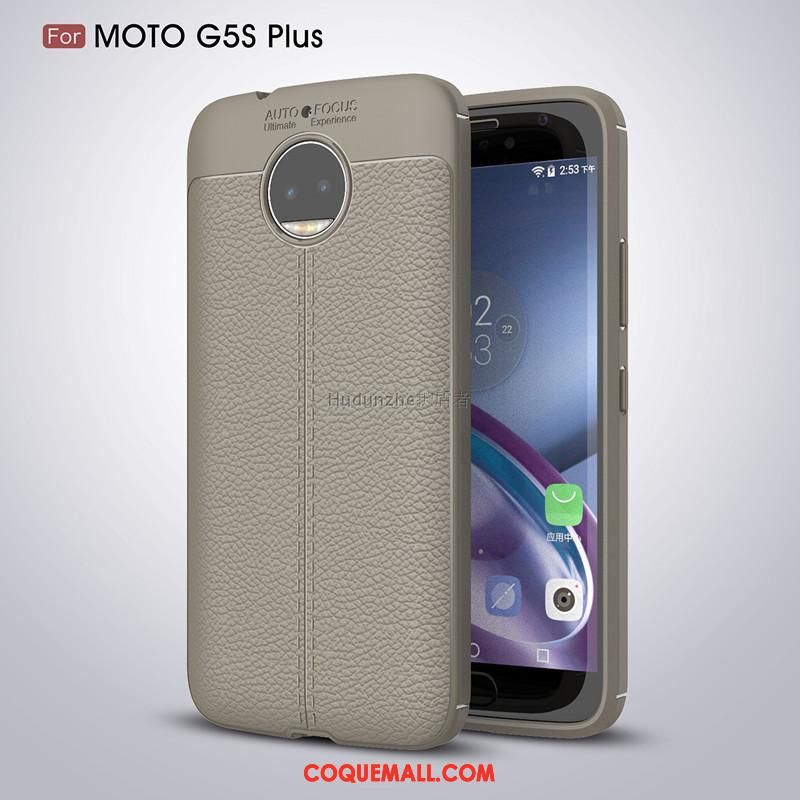 Étui Moto G5s Plus Incassable Rouge Téléphone Portable, Coque Moto G5s Plus Tout Compris Fluide Doux