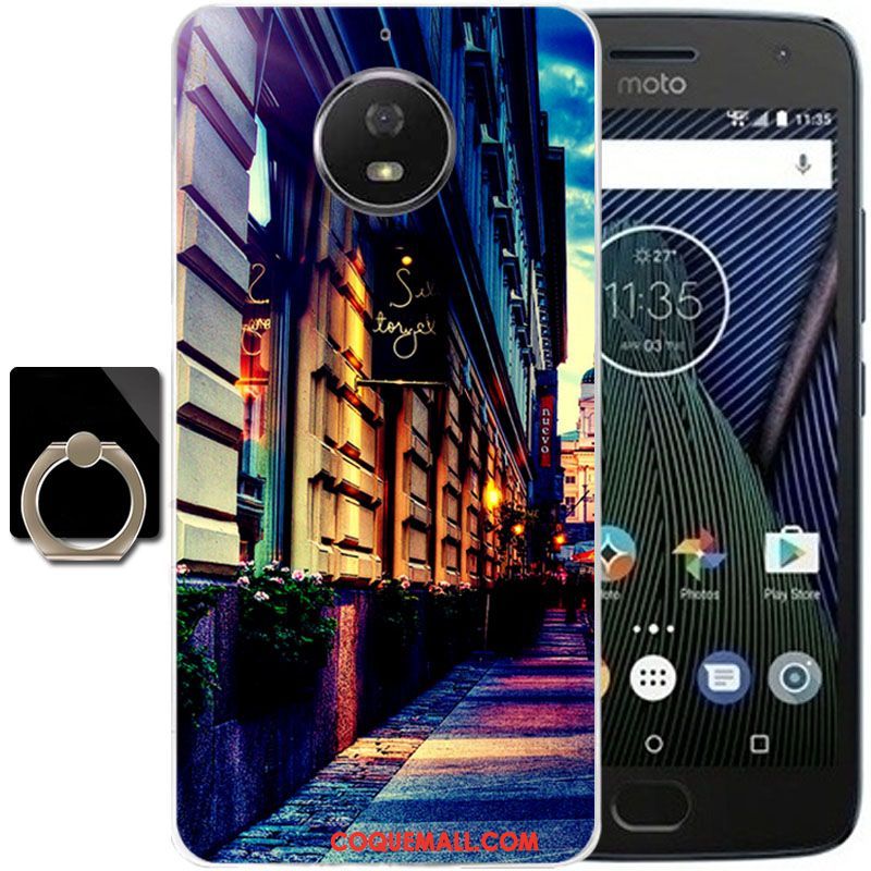 Étui Moto G5s Plus Protection Peinture Tout Compris, Coque Moto G5s Plus Noir Incassable