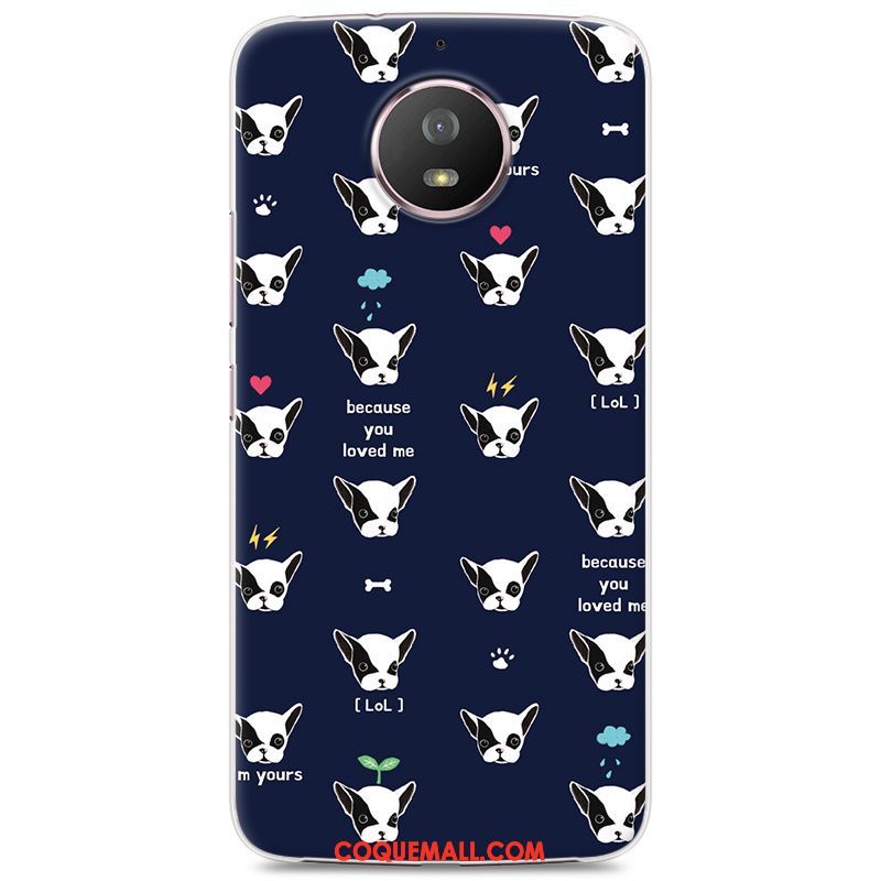 Étui Moto G5s Protection Incassable Bleu, Coque Moto G5s Dessin Animé Gris