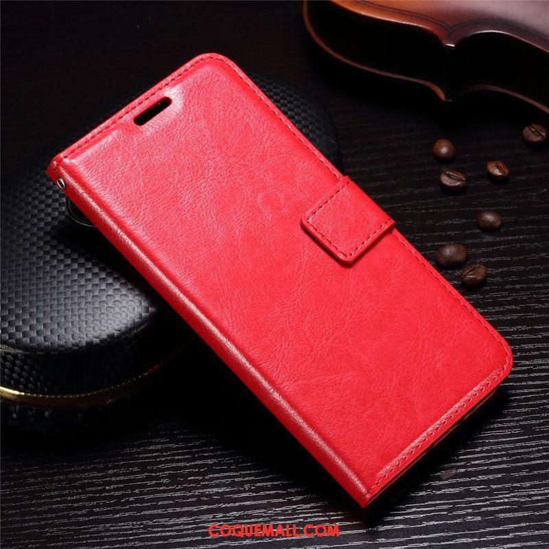 Étui Moto G5s Rouge Incassable Protection, Coque Moto G5s Étui En Cuir Étoile