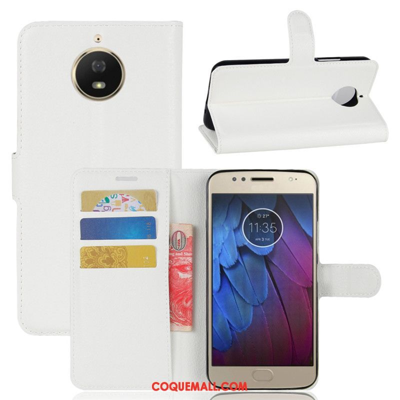 Étui Moto G5s Silicone Incassable Rouge, Coque Moto G5s Téléphone Portable Étui En Cuir