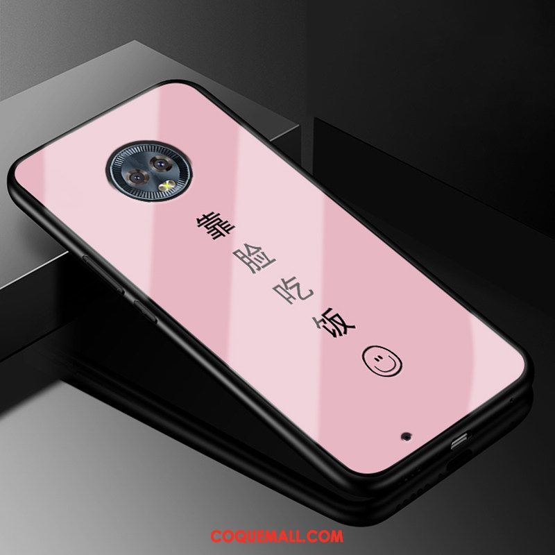 Étui Moto G6 Fluide Doux Rose Amoureux, Coque Moto G6 Bleu Incassable