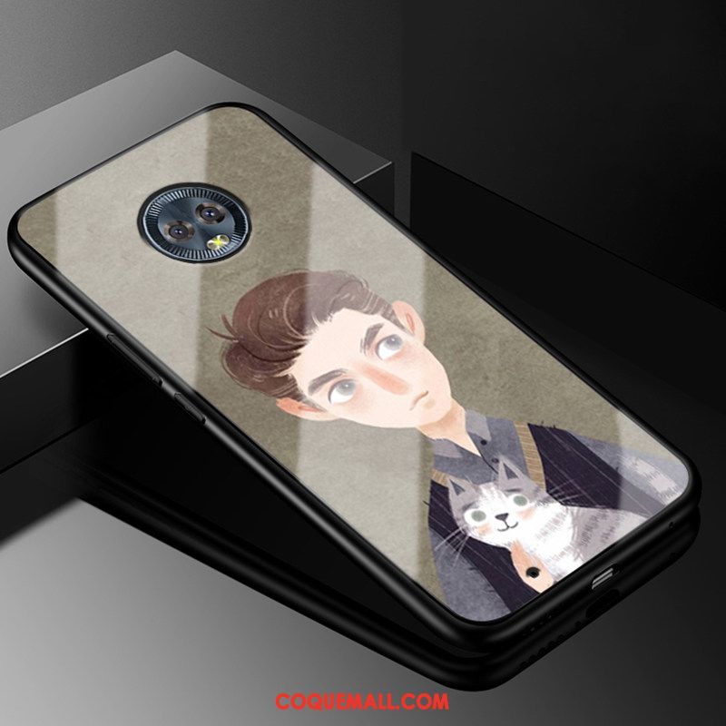 Étui Moto G6 Marque De Tendance Art Silicone, Coque Moto G6 Verre Longue