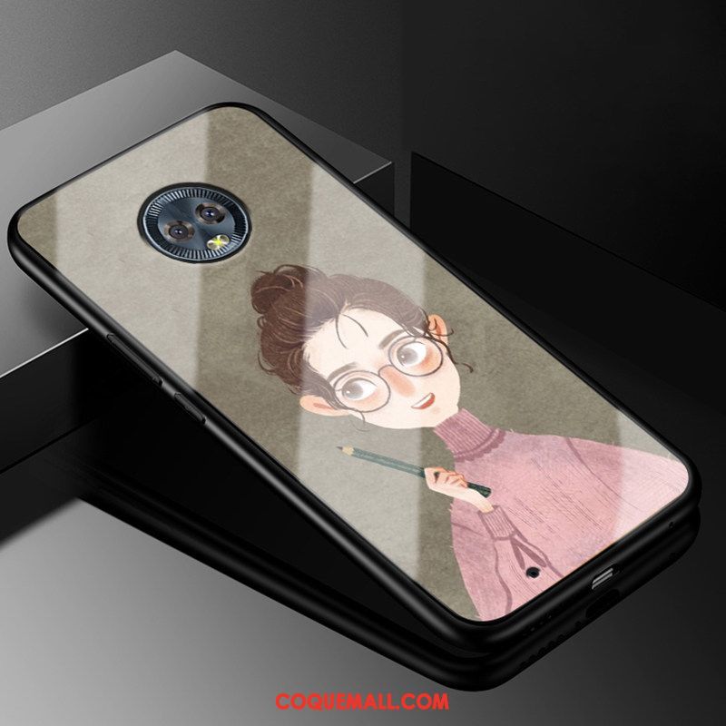 Étui Moto G6 Marque De Tendance Art Silicone, Coque Moto G6 Verre Longue