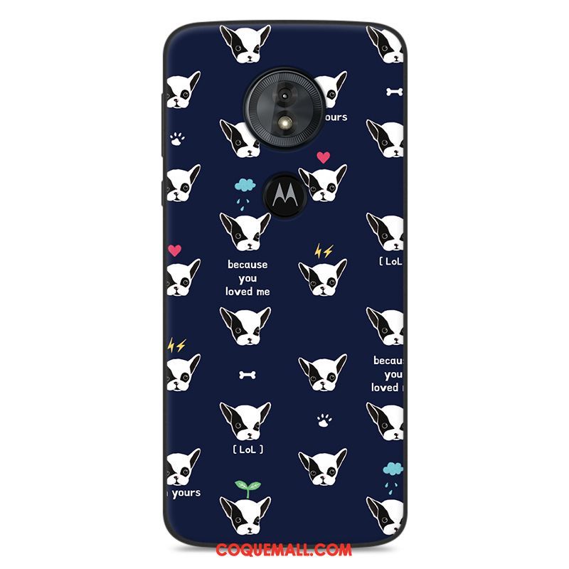 Étui Moto G6 Play Charmant Protection Dessin Animé, Coque Moto G6 Play Téléphone Portable Bleu