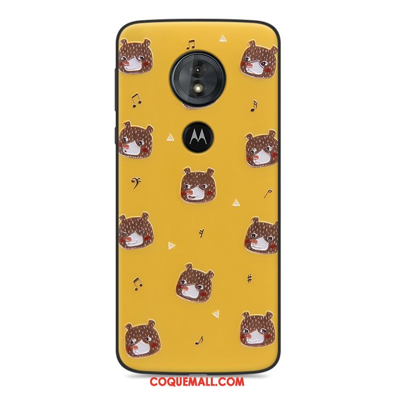 Étui Moto G6 Play Clair Créatif Gaufrage, Coque Moto G6 Play Silicone Dessin Animé