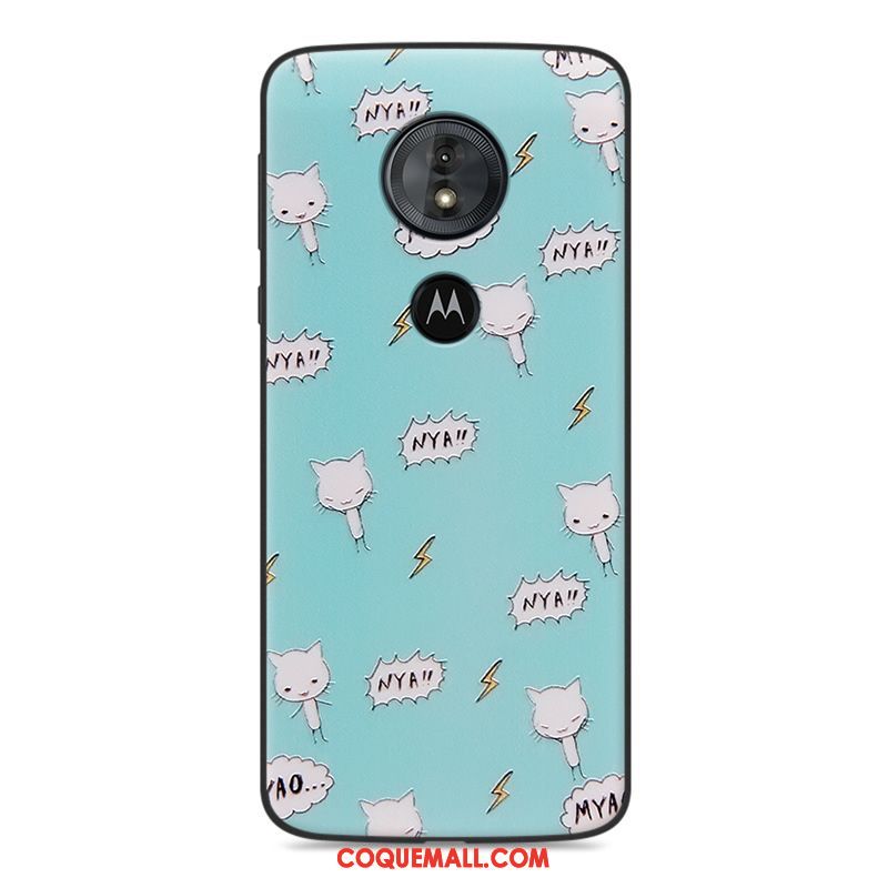 Étui Moto G6 Play Clair Créatif Gaufrage, Coque Moto G6 Play Silicone Dessin Animé