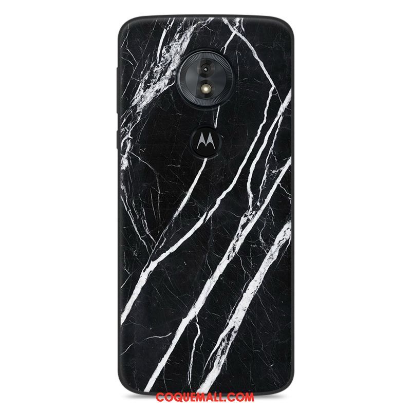 Étui Moto G6 Play Fluide Doux Bleu Silicone, Coque Moto G6 Play Modèle Fleurie Protection