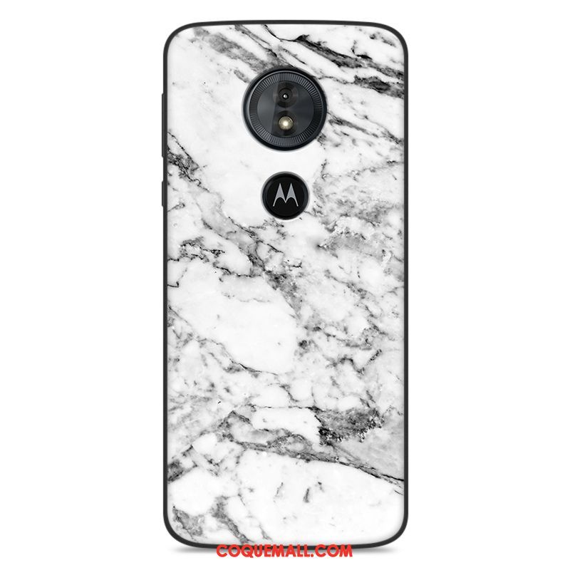 Étui Moto G6 Play Fluide Doux Bleu Silicone, Coque Moto G6 Play Modèle Fleurie Protection