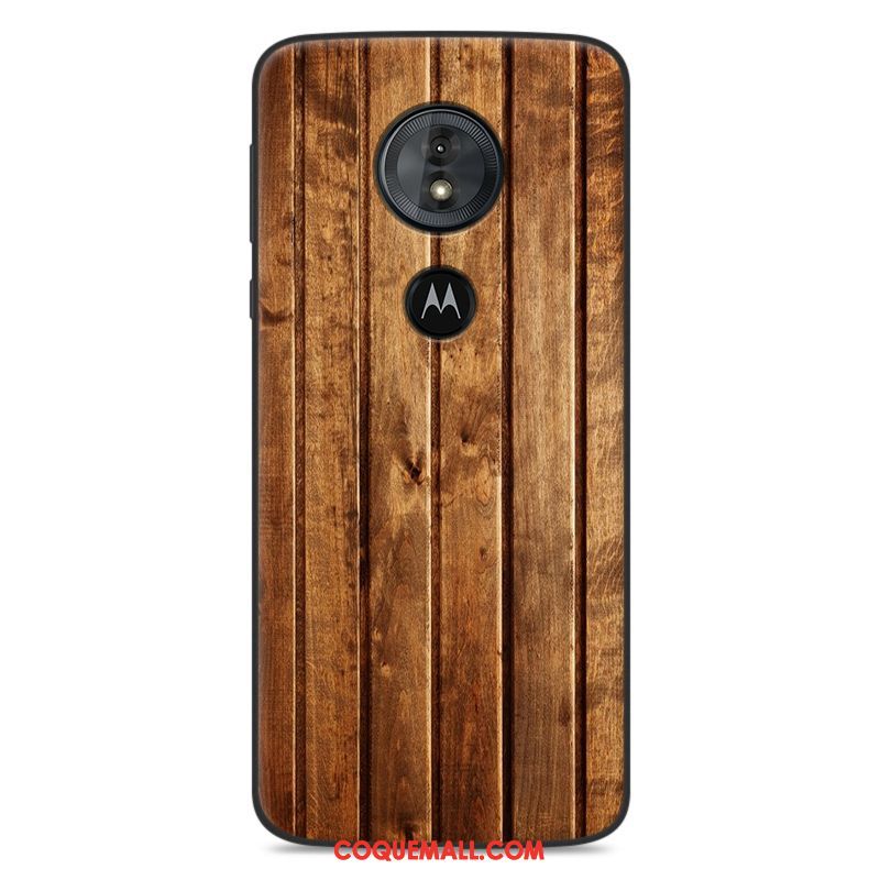 Étui Moto G6 Play Fluide Doux Bleu Silicone, Coque Moto G6 Play Modèle Fleurie Protection